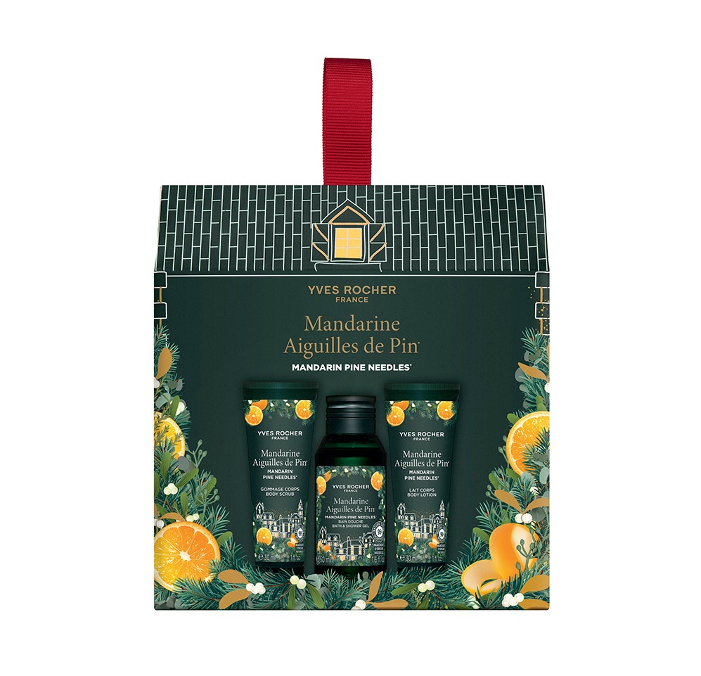 Yves Rocher Dárková sada mandarinka & jehličí 3 ks