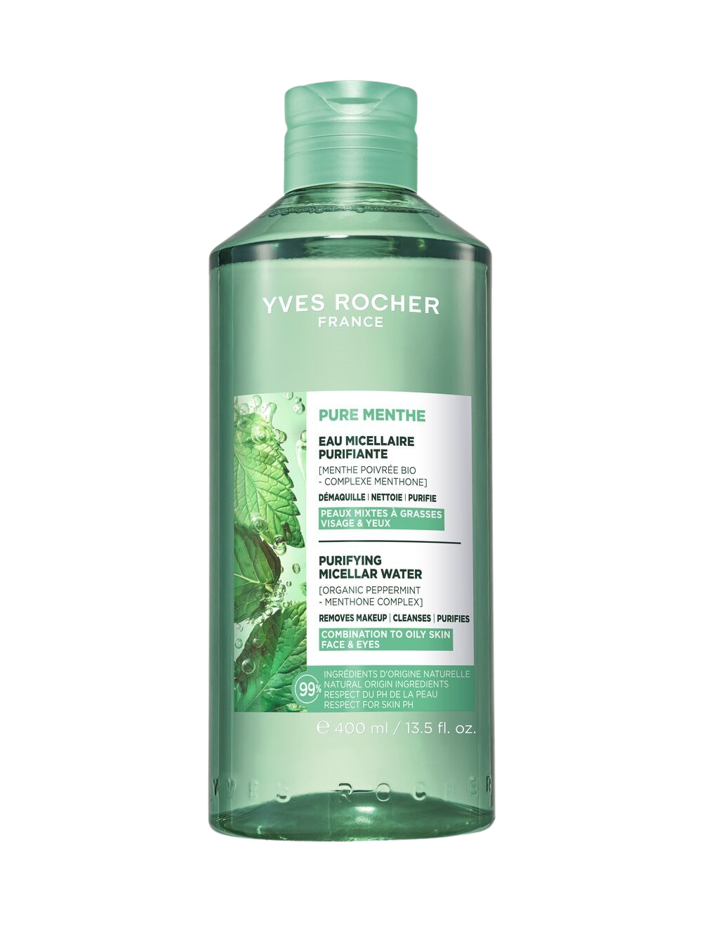 YVES ROCHER Pure Menthe, Čisticí micelární voda 400 ml
