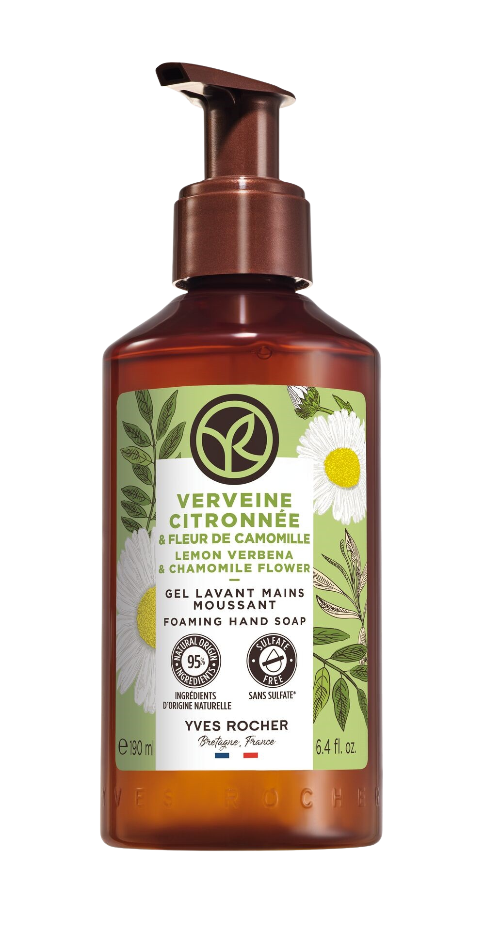 YVES ROCHER Verveine Citronnée, Tekuté mýdlo na ruce Verbena & heřmánek 190 ml