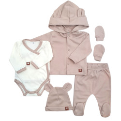 Z&Z Sada do porodnice 5D - béžová, vel. 56 vel.  56