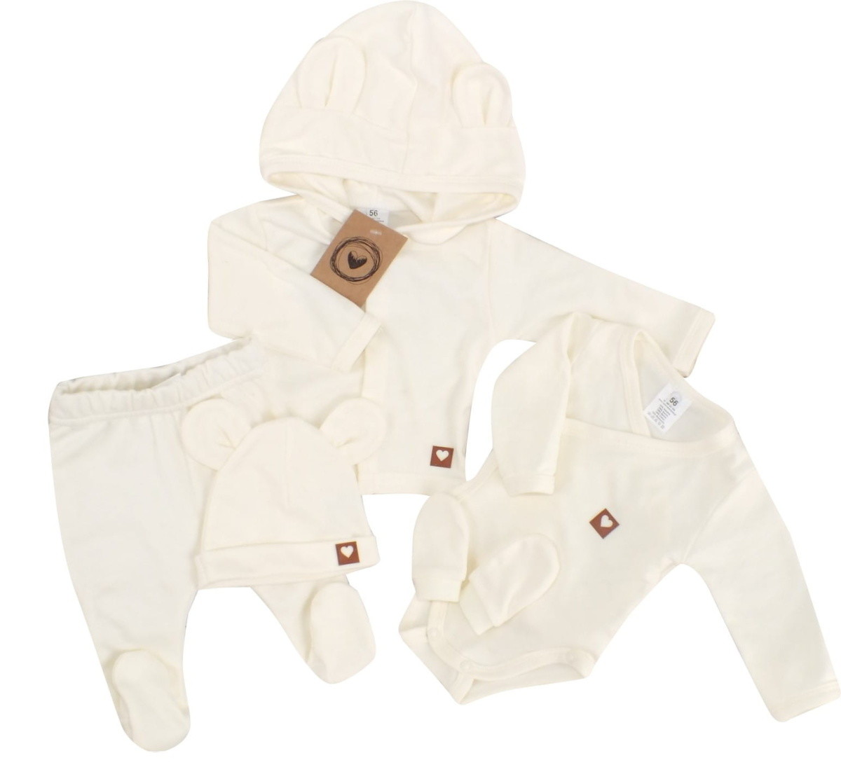 Z&Z Sada do porodnice 5D - ecru, vel. 62 vel.  62