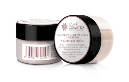 ZAHIR COSMETICS Arganový cukrový Scrub Pomeranč se skořicí 25 ml