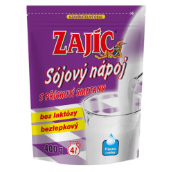 ZAJÍC Sójový nápoj s příchutí smetany sáček 400 g