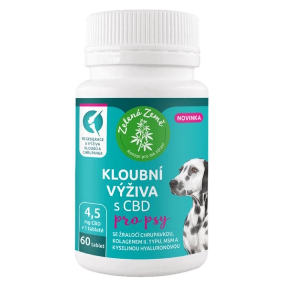 ZELENÁ ZEMĚ CBD kloubní výživa pro psy 60 tbl.