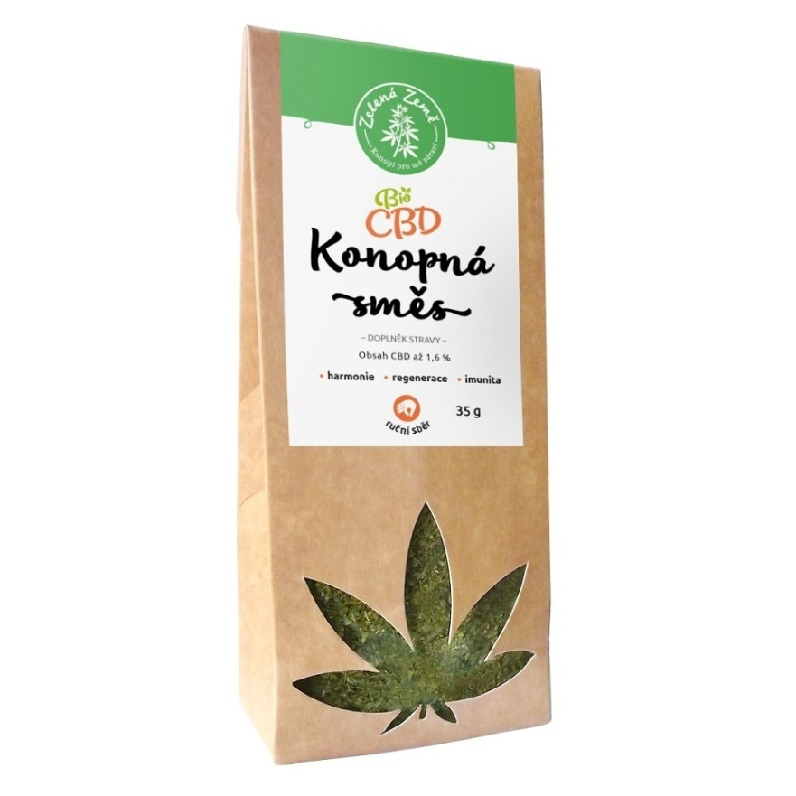 ZELENÁ ZEMĚ CBD konopný čaj 1,6% BIO 35 g