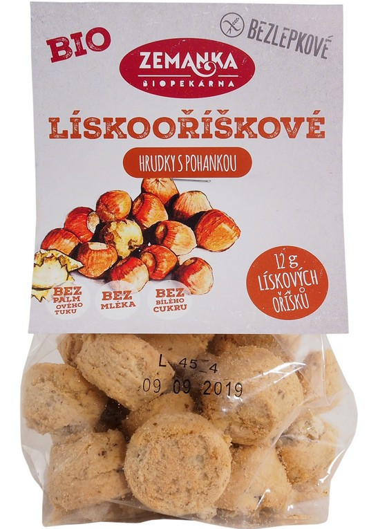 ZEMANKA Bezlepkové pohankové bio hrudky s lískovými oříšky 100 g