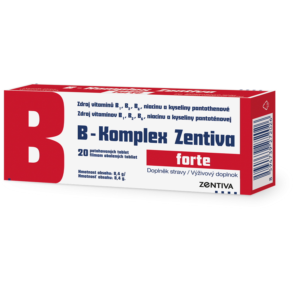 ZENTIVA B-komplex forte 20 potahovaných tablet