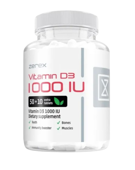 ZEREX Vitamín D 1000IU, 60 tablety