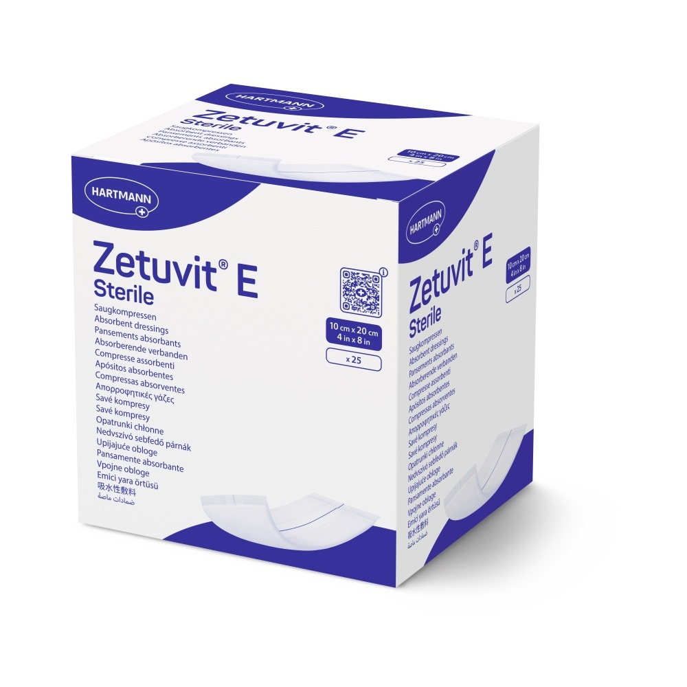 Zetuvit E savé kompresy 10 x 20 cm sterilní 25 ks
