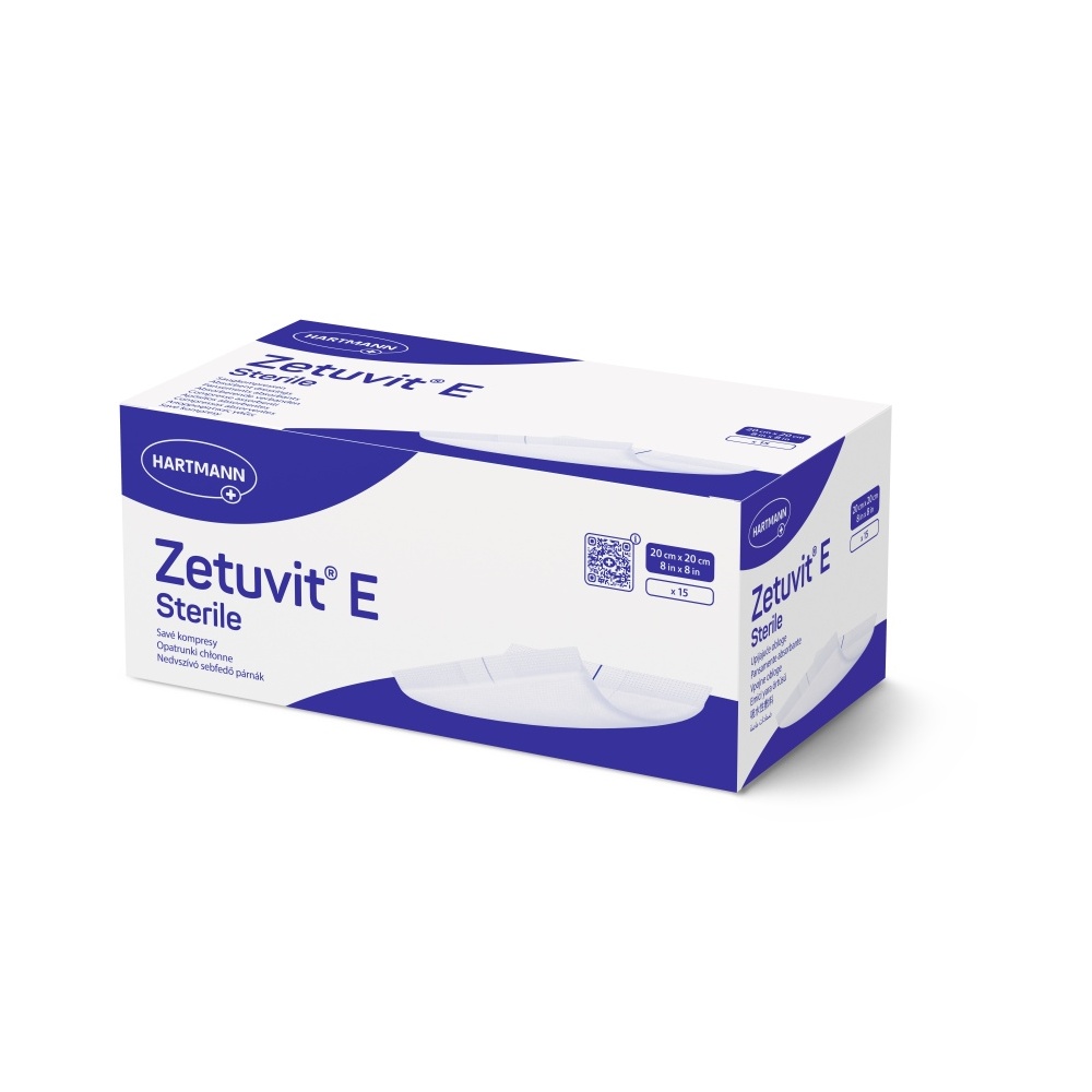Zetuvit E savé kompresy 20 x 20 cm sterilní 15 ks