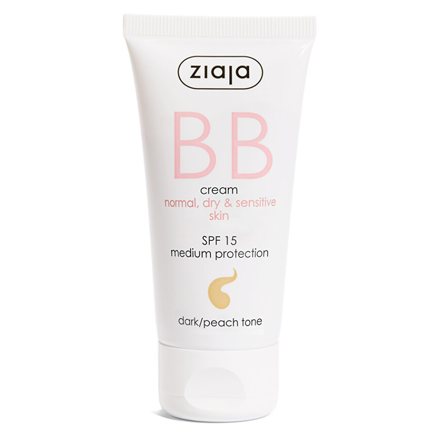 ZIAJA BB krém pro normální a suchou pleť SPF 15 Dark/Peach Tone 50 ml