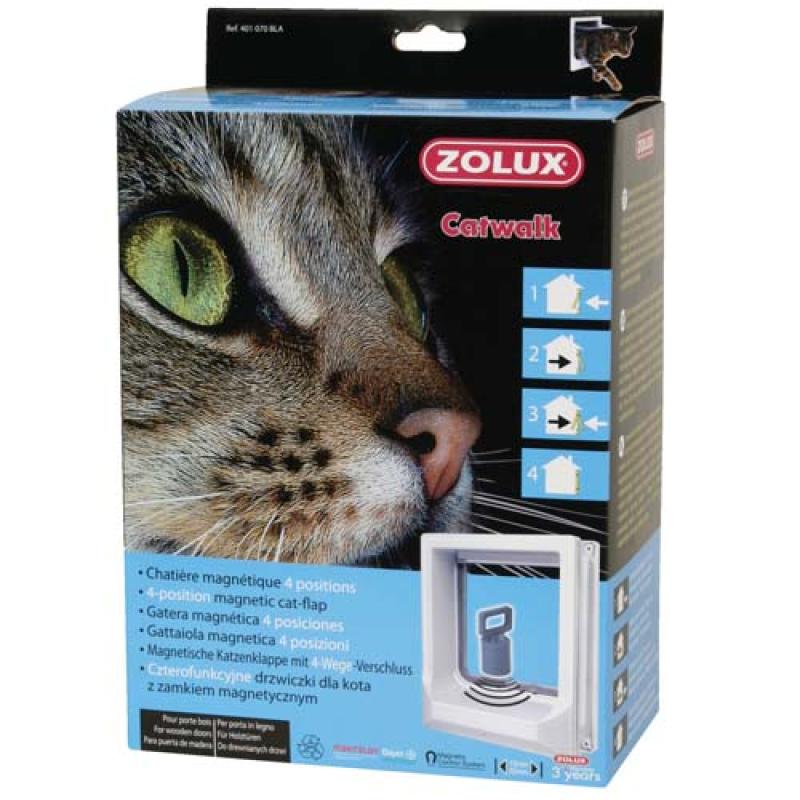 Zolux CAT DOOR dvířka pro kočku magnetické zamykání 15x17cm bílé