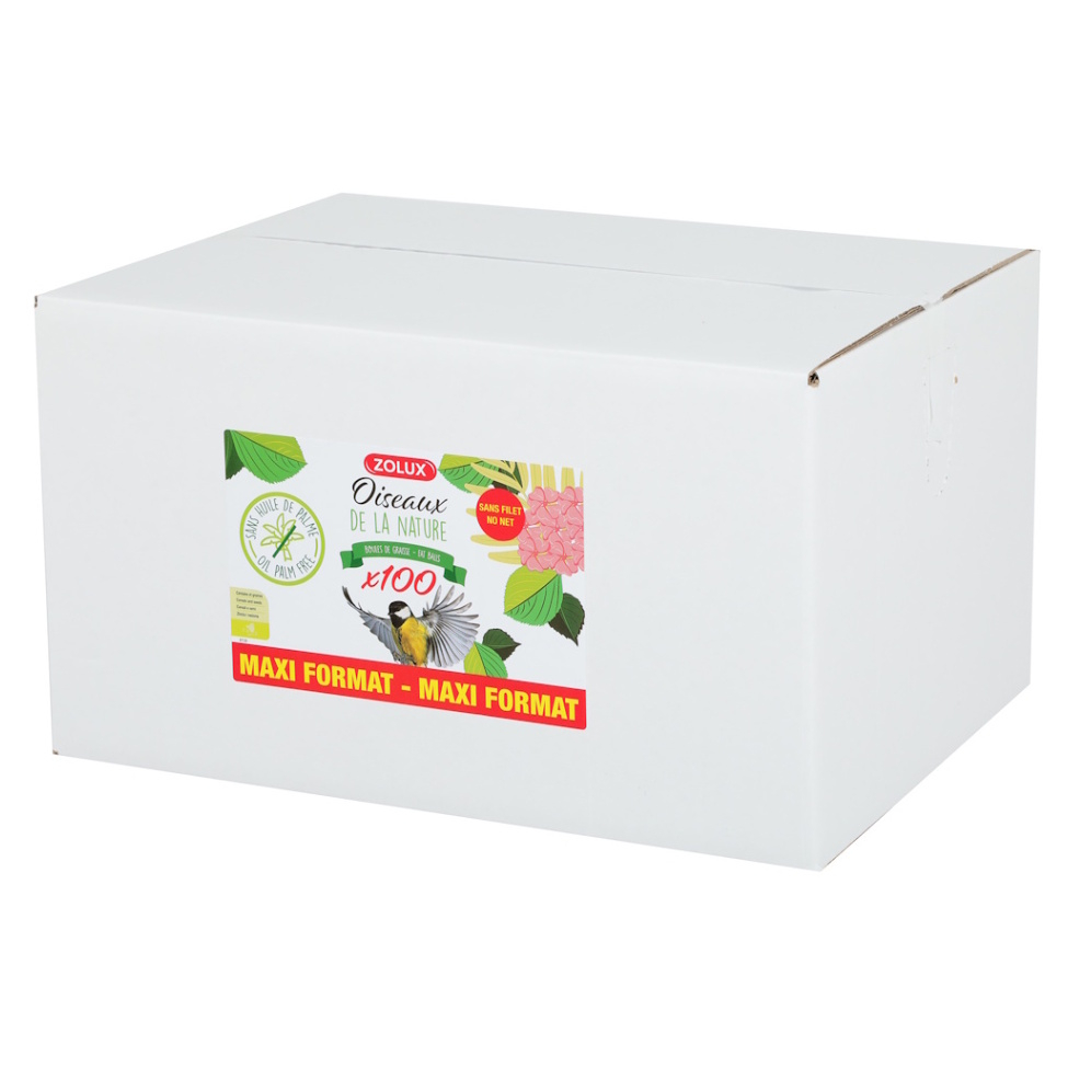 ZOLUX Lojové koule se semínky bez síťky v boxu 100 ks